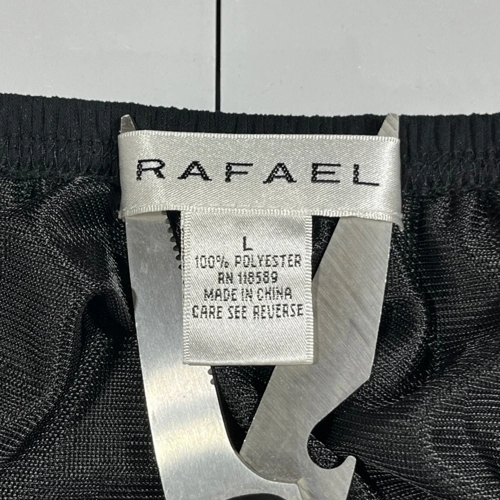 Rafael VTG 90s Fairy Grunge Black Tiered Maxi Skirt Embroidery Boho Womens Large